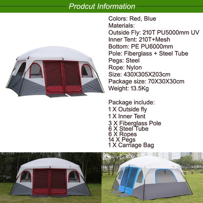 Waterproof 8-10 Person Family Camping Cabin Tent by HitMyNeed