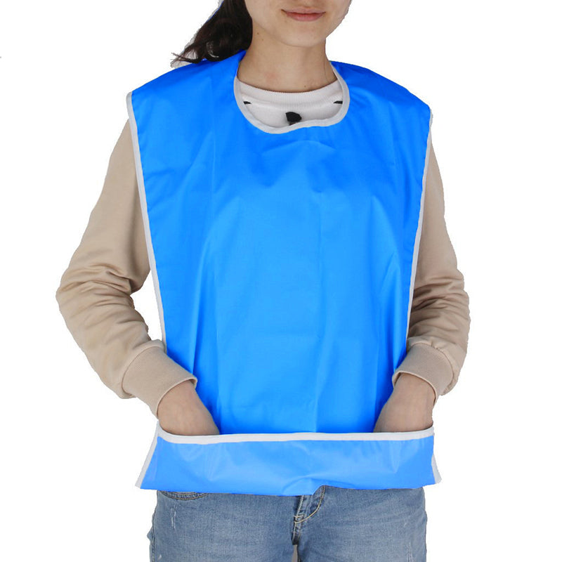 Waterproof Adjustable Adult Bib with Catch Pocket by HitMyNeed
