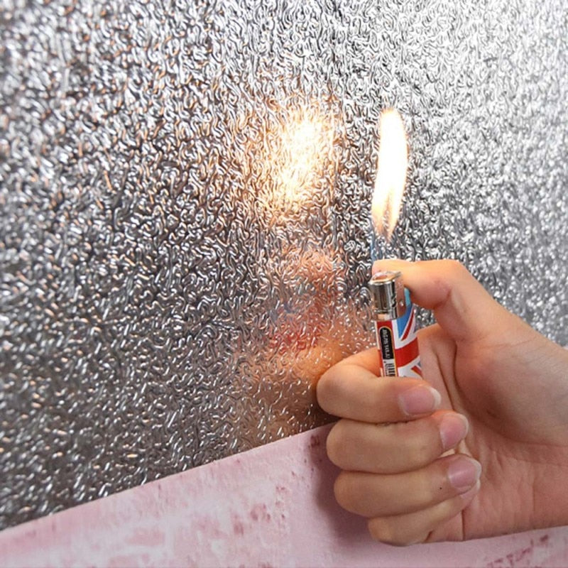 Waterproof Aluminum Kitchen Backsplash Sticker Roll by HitMyNeed