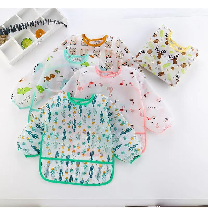Waterproof Baby Full Sleeve Feeding Bib by HitMyNeed