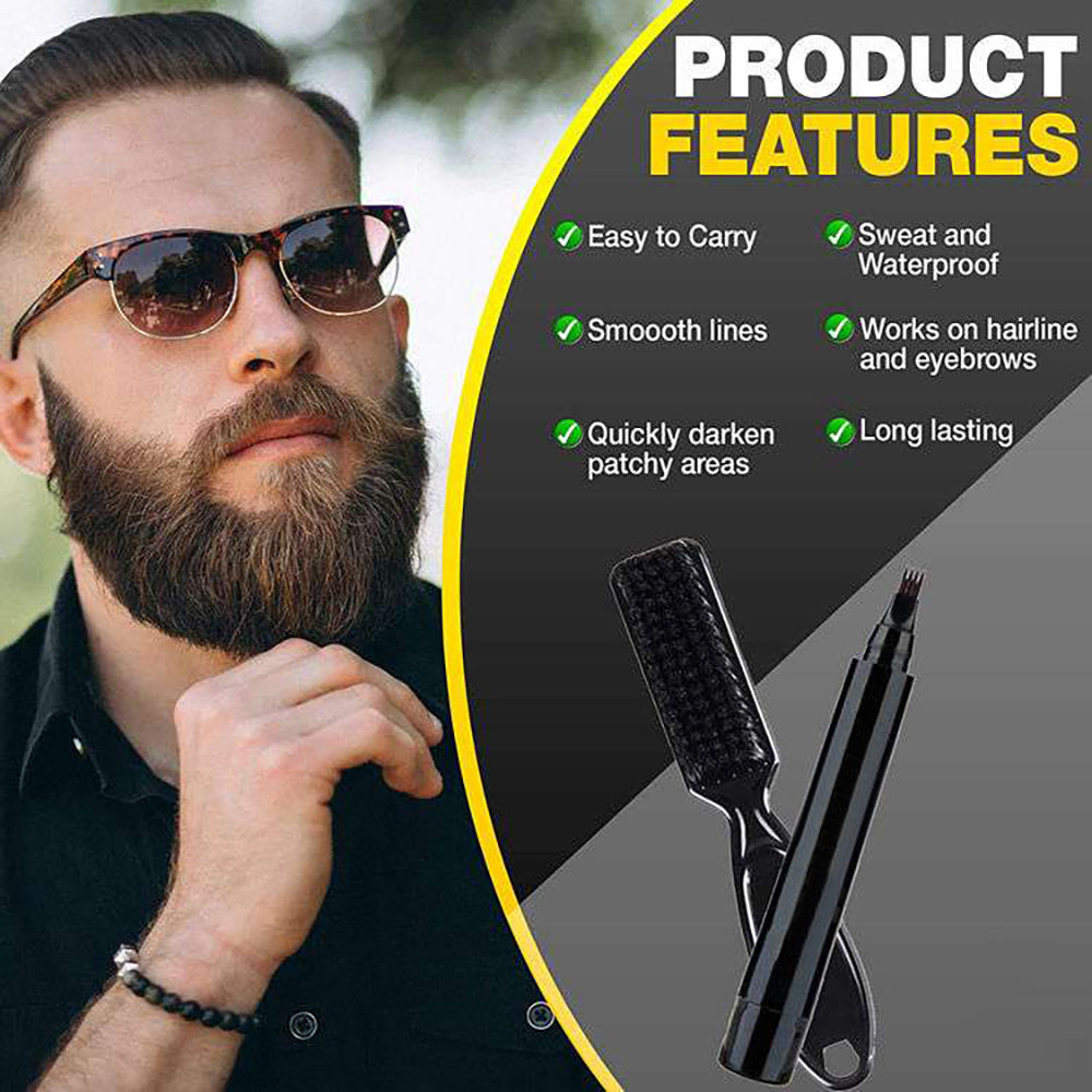 Waterproof Beard Filler Pen with Brush by HitMyNeed