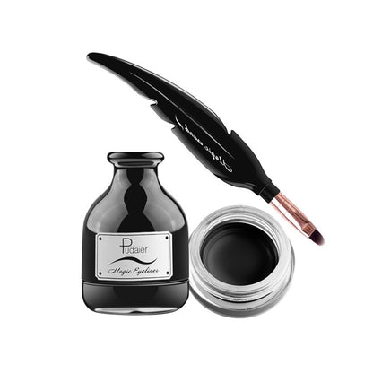 Waterproof Black Feather Gel Eyeliner Set by HitMyNeed