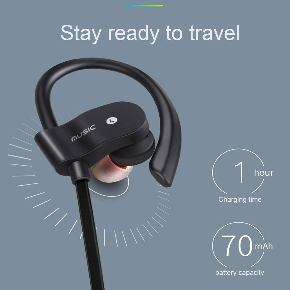 Waterproof Bluetooth 5.0 Sports Earbuds with Mic by HitMyNeed