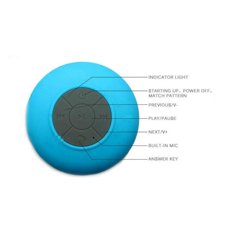 Waterproof Bluetooth Shower Speaker with Suction Cup by HitMyNeed