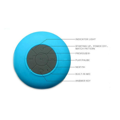 Waterproof Bluetooth Shower Speaker with Suction Cup by HitMyNeed