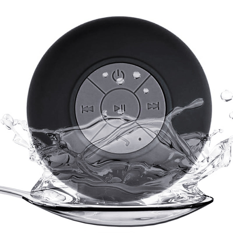 Waterproof Bluetooth Shower Speaker with Suction Cup black by HitMyNeed