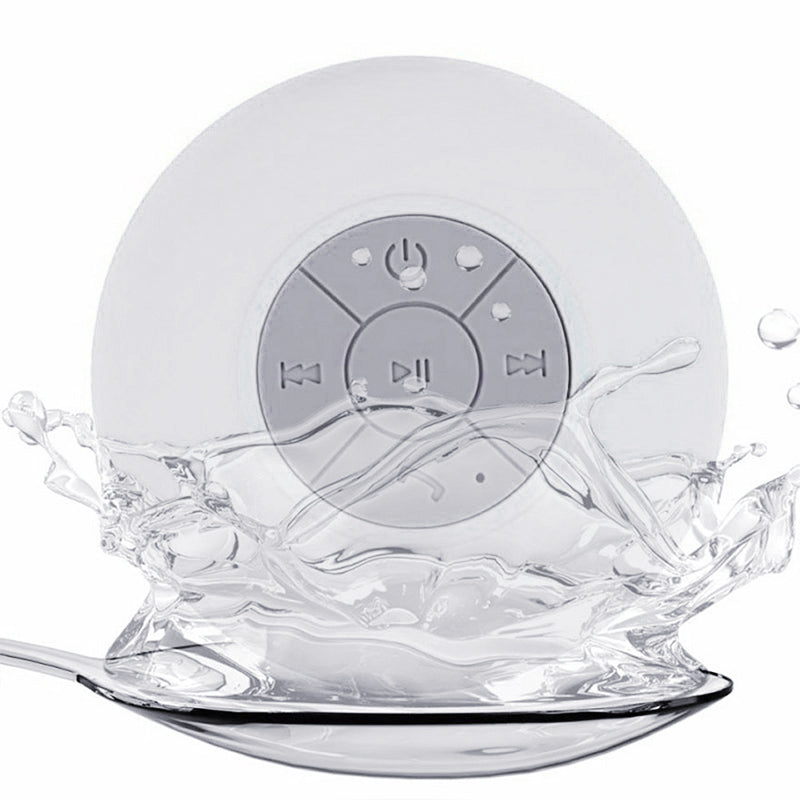 Waterproof Bluetooth Shower Speaker with Suction Cup white by HitMyNeed