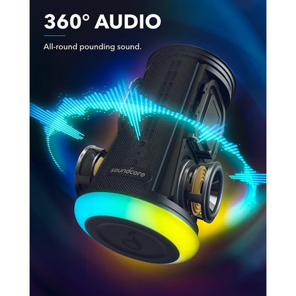 Waterproof Bluetooth Speaker with 360° Sound & LED Light by HitMyNeed