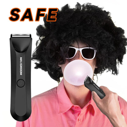 Waterproof Body & Groin Trimmer for Men with Ceramic Blade by HitMyNeed