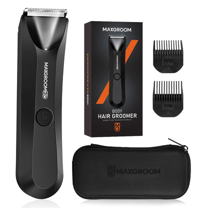 Waterproof Body & Groin Trimmer for Men with Ceramic Blade black by HitMyNeed