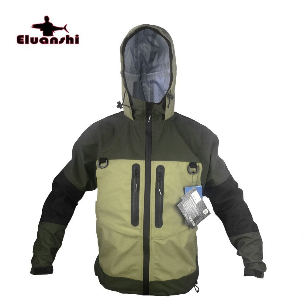 Waterproof Breathable Fly Fishing Wader Jacket xl army-green by HitMyNeed
