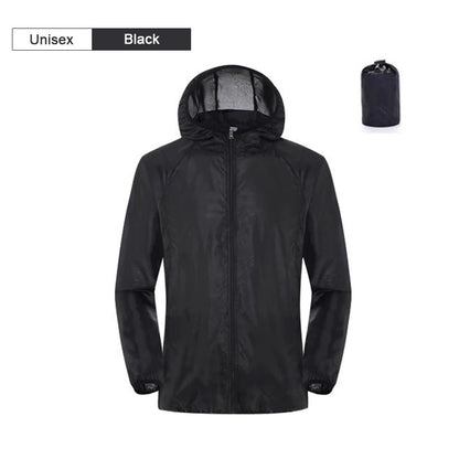 Waterproof Camping Rain Jacket for Men & Women unisex-black xxxl by HitMyNeed