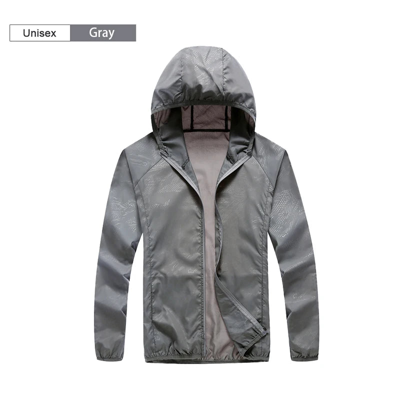 Waterproof Camping Rain Jacket for Men & Women unisex-gray 4xl by HitMyNeed
