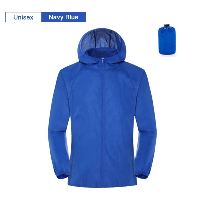 Waterproof Camping Rain Jacket for Men & Women unisex-navy-blue m by HitMyNeed