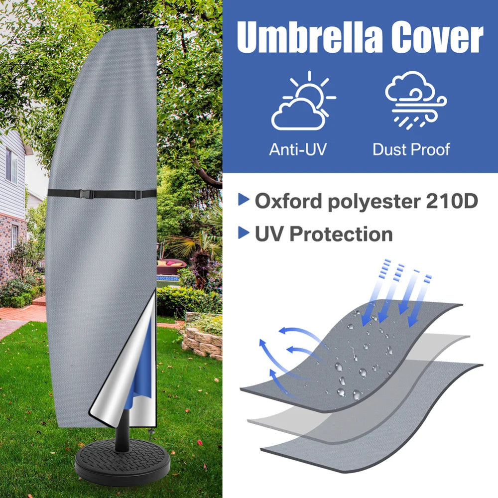 Waterproof Cantilever & Straight Patio Umbrella Cover by HitMyNeed