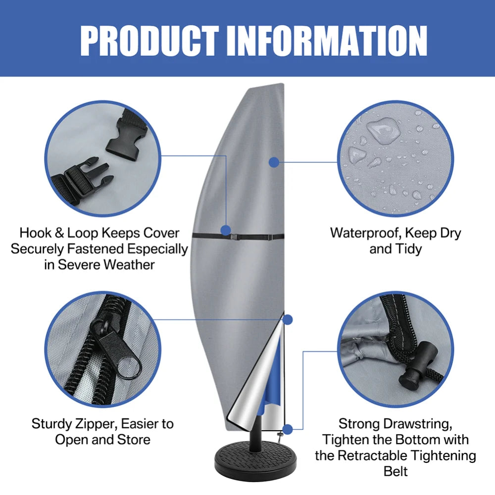 Waterproof Cantilever & Straight Patio Umbrella Cover by HitMyNeed