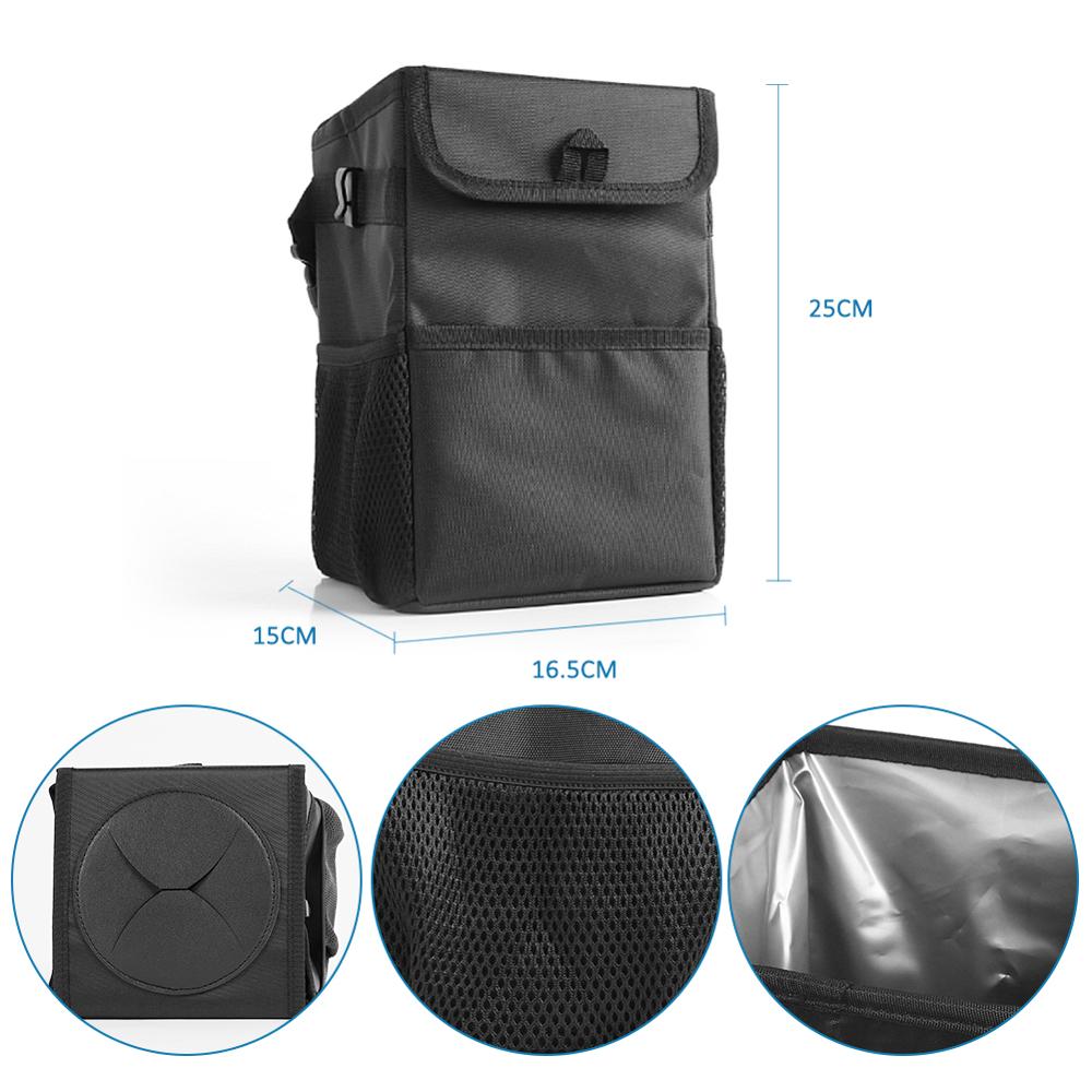 Waterproof Car Trash Can with Strap and Lid by HitMyNeed