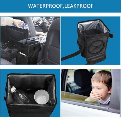 Waterproof Car Trash Can with Strap and Lid by HitMyNeed