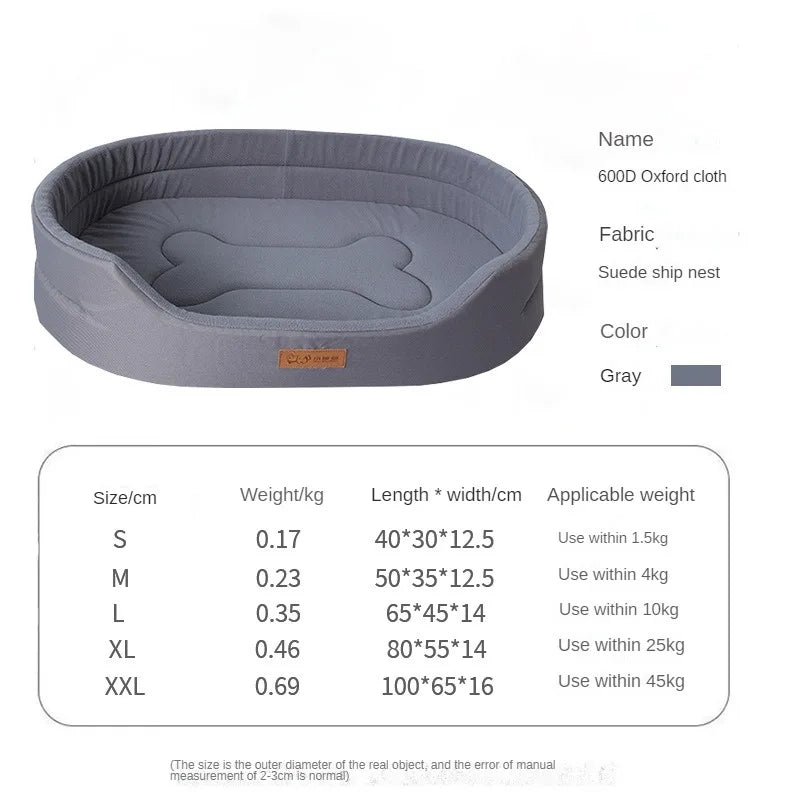 Waterproof Chew-Resistant Pet Sofa Bed gray xxl by HitMyNeed