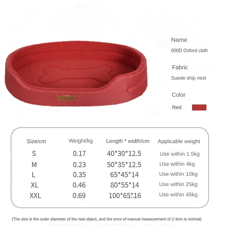 Waterproof Chew-Resistant Pet Sofa Bed red s by HitMyNeed