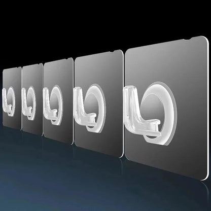 Waterproof Clear Self-Adhesive Wall Hangers (10 Pack) by HitMyNeed