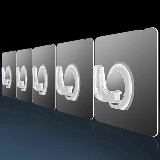 Waterproof Clear Self-Adhesive Wall Hangers (10 Pack) by HitMyNeed