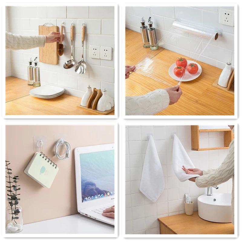 Waterproof Clear Self-Adhesive Wall Hangers (10 Pack) by HitMyNeed