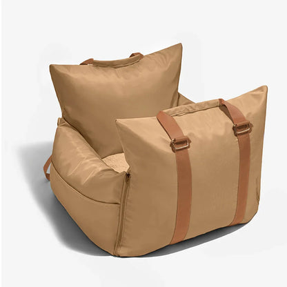 Waterproof Dog Car Seat Cover and Travel Pet Bed brown l-65cmx65cm by HitMyNeed