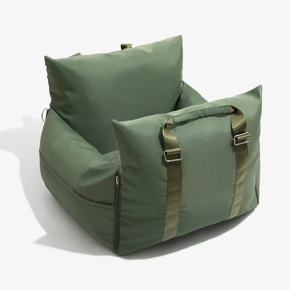 Waterproof Dog Car Seat Cover and Travel Pet Bed olive-green l-65cmx65cm by HitMyNeed