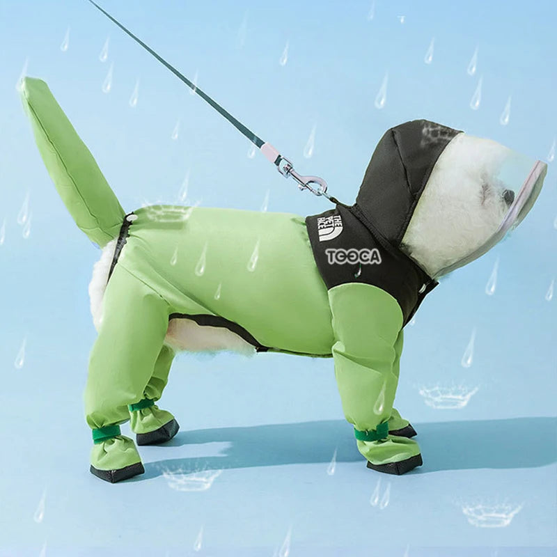 Waterproof Dog & Cat Raincoat with Clear Hood by HitMyNeed