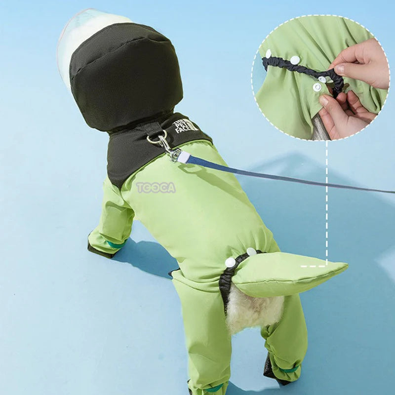 Waterproof Dog & Cat Raincoat with Clear Hood by HitMyNeed