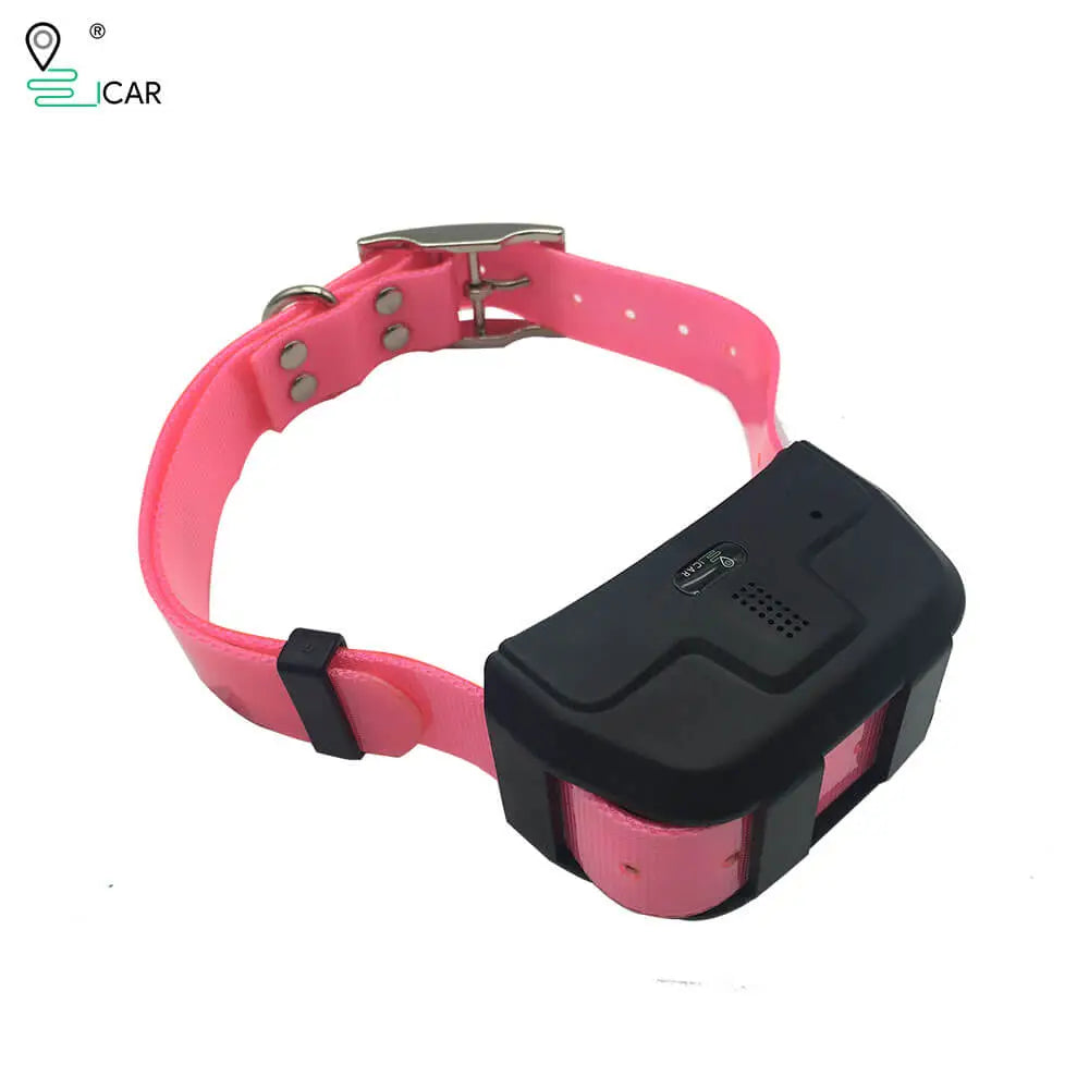 Waterproof Dog GPS Tracker with Collar & Geo‑Fence pink-full-set by HitMyNeed