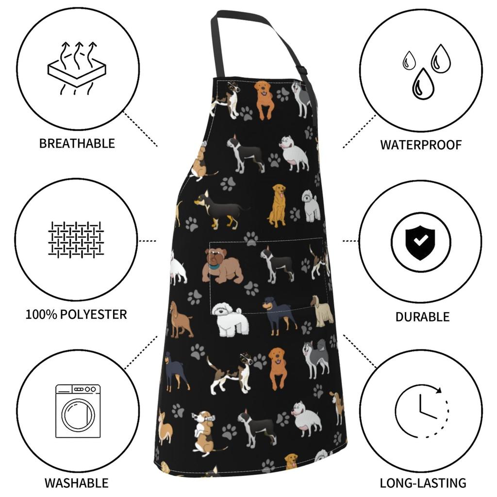 Waterproof Dog Grooming Apron with Pockets by HitMyNeed