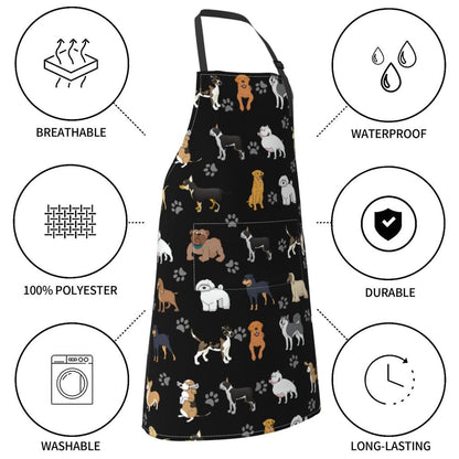 Waterproof Dog Grooming Apron with Pockets by HitMyNeed