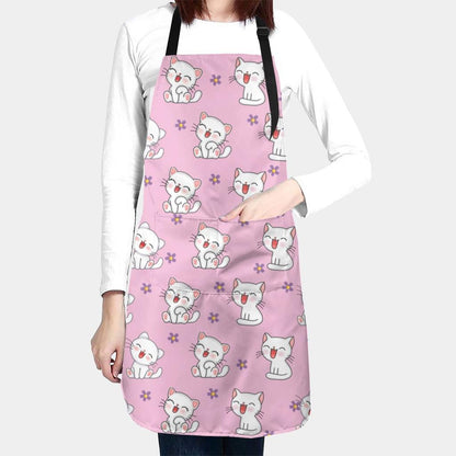 Waterproof Dog Grooming Apron with Pockets red by HitMyNeed