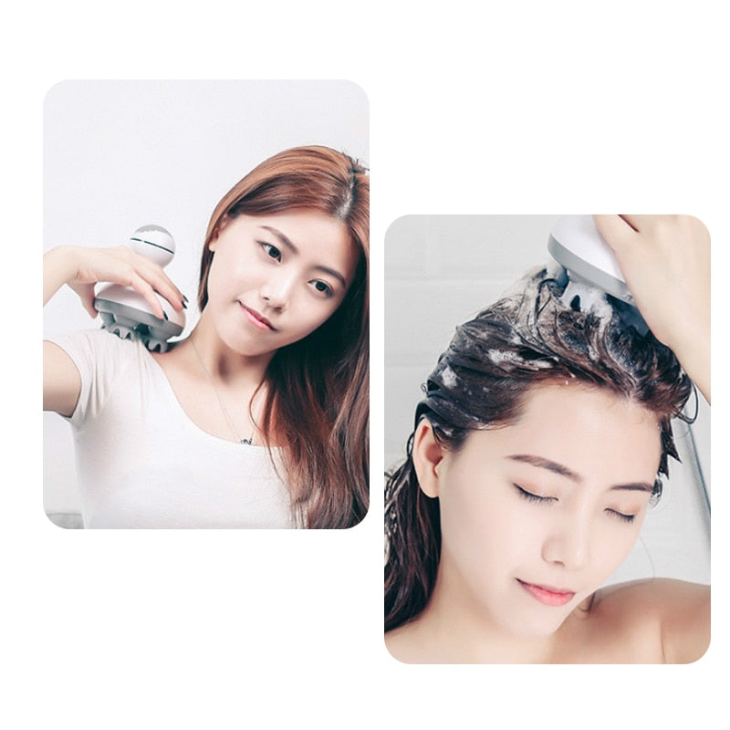 Waterproof Electric Scalp Massager with USB Dock by HitMyNeed