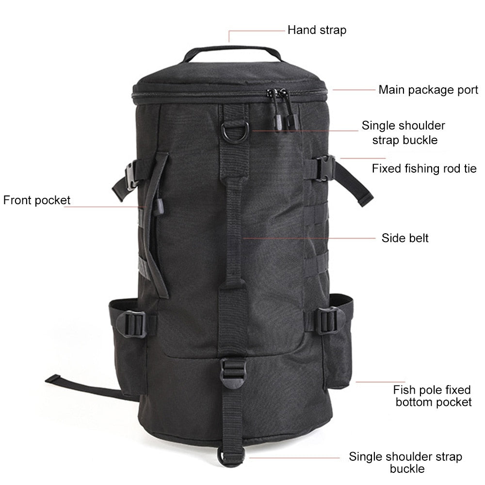 Waterproof Fishing Backpack with Sling Option 23L by HitMyNeed