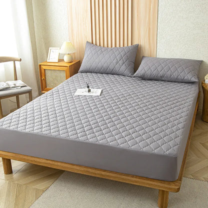 Waterproof Fitted Mattress Protector - Multiple Sizes gray 160x200x30cm by HitMyNeed