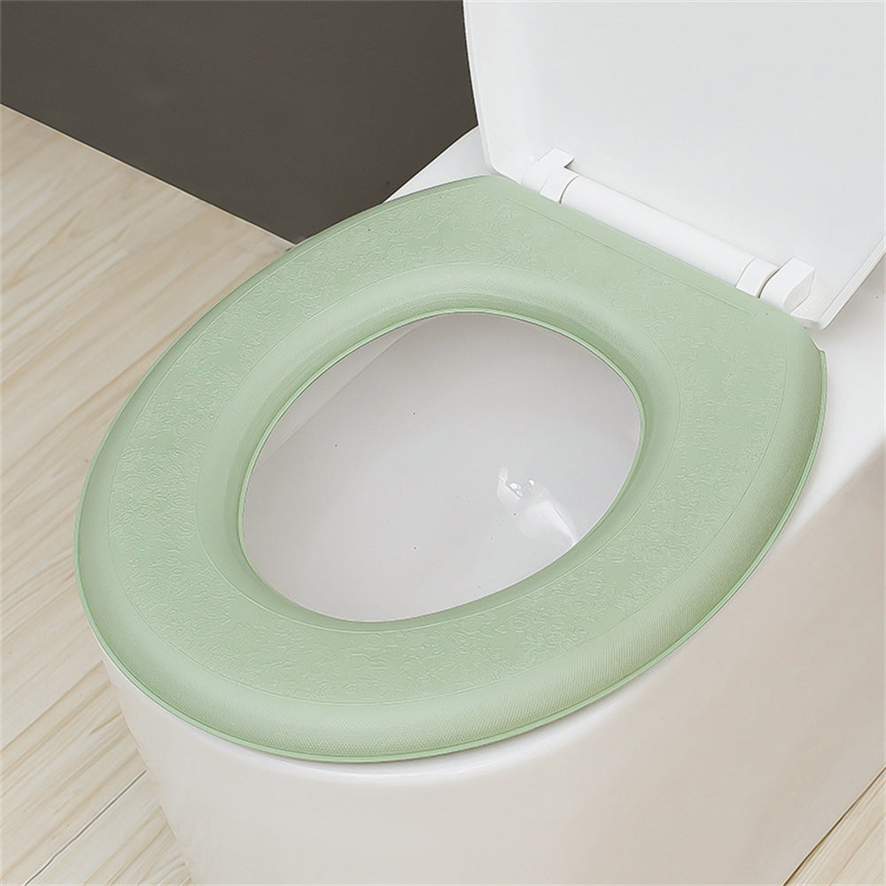 Waterproof Foam Padded Toilet Seat Cover matcha-green by HitMyNeed