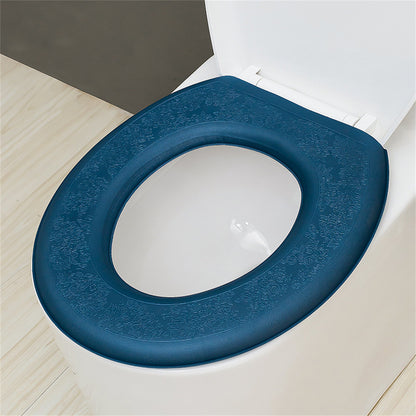 Waterproof Foam Padded Toilet Seat Cover navy-blue by HitMyNeed