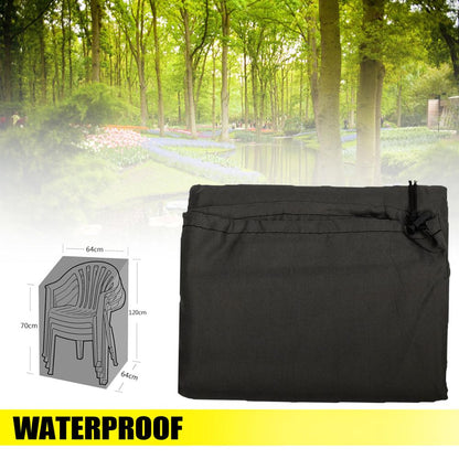Waterproof Garden Chair Stack Cover with Storage Bag by HitMyNeed