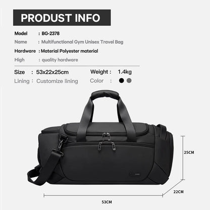 Waterproof Gym Sports Bag with Dry Wet Separation by HitMyNeed