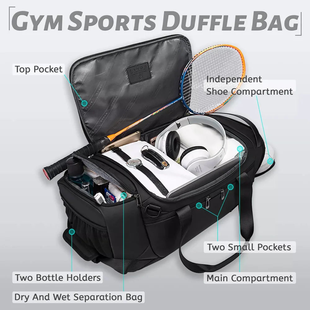 Waterproof Gym Sports Bag with Dry Wet Separation by HitMyNeed