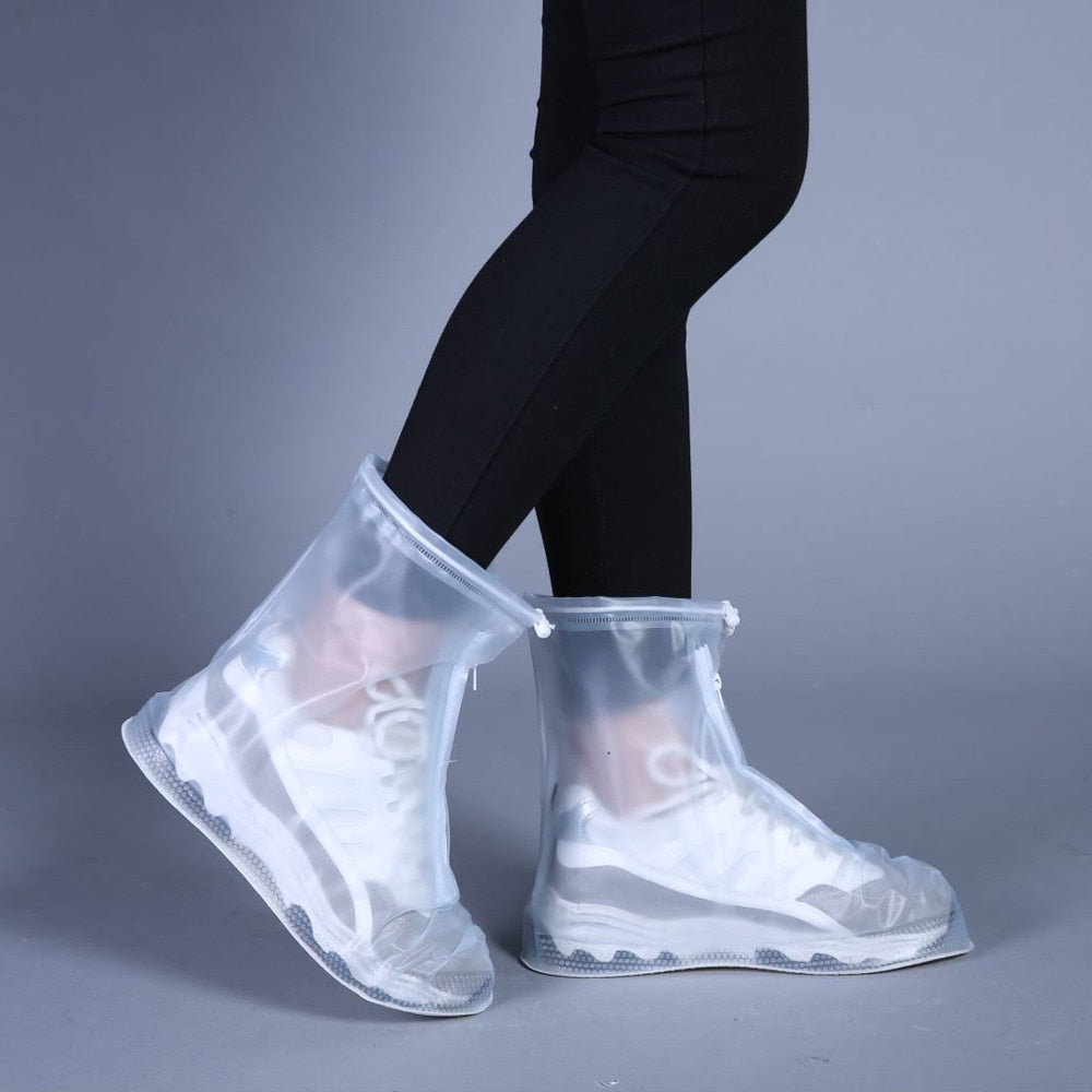 Waterproof High-Cut Shoe Covers with Zipper by HitMyNeed