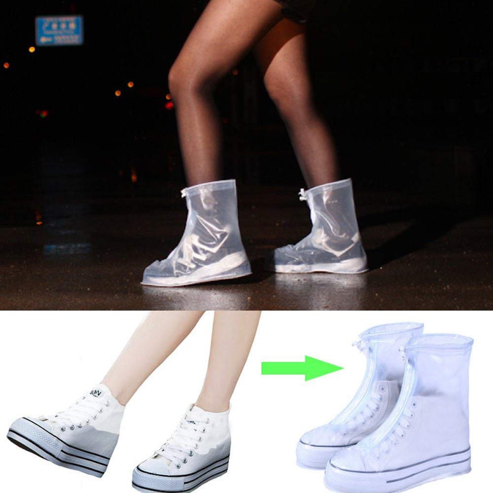 Waterproof High-Cut Shoe Covers with Zipper by HitMyNeed