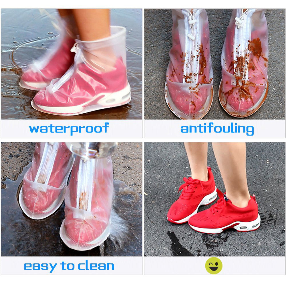 Waterproof High-Cut Shoe Covers with Zipper by HitMyNeed