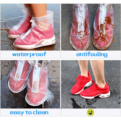 Waterproof High-Cut Shoe Covers with Zipper by HitMyNeed