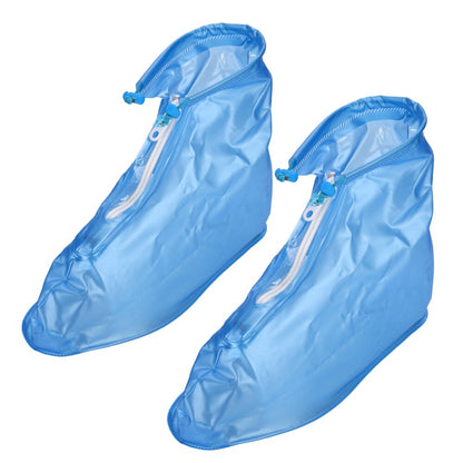 Waterproof High-Cut Shoe Covers with Zipper blue xl by HitMyNeed