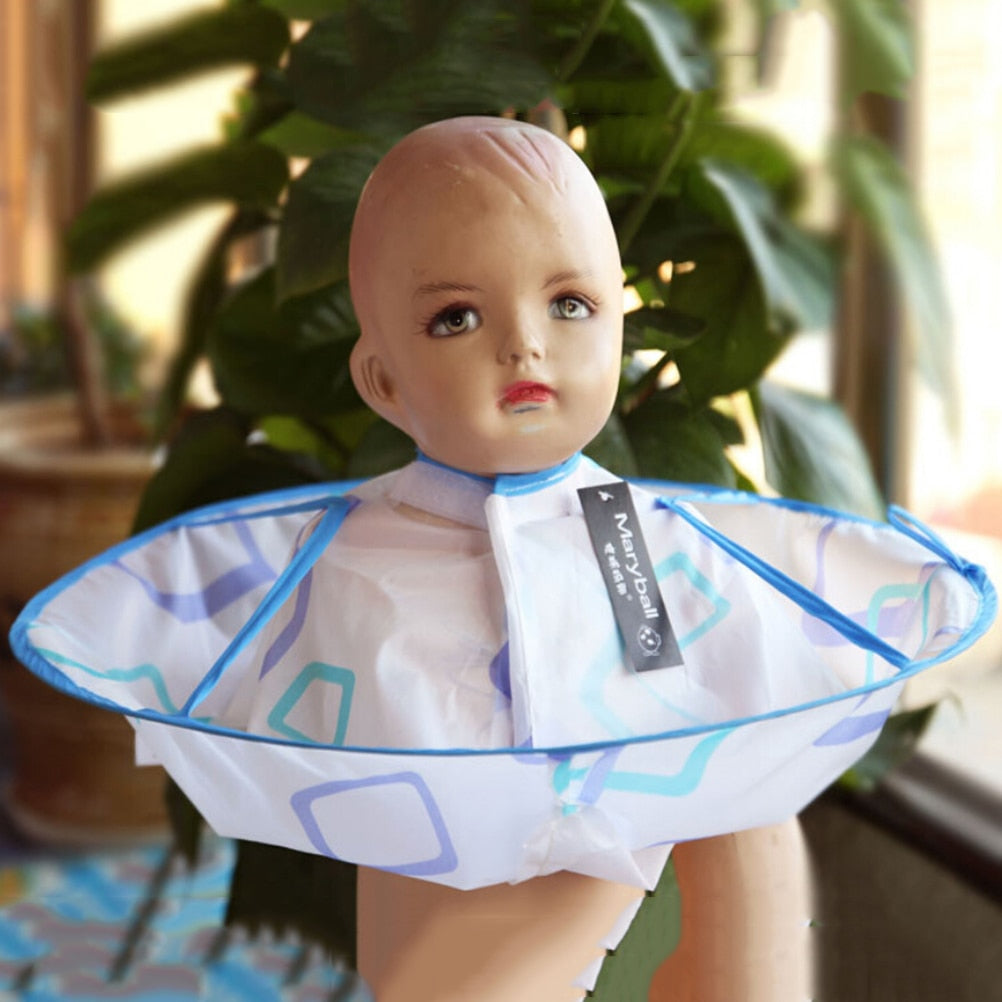 Waterproof Kids Haircut Cape with Hair Catcher by HitMyNeed