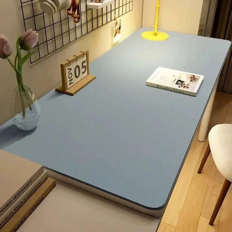 Waterproof Leather Table Cloth & Desk Mat blue 4060cm by HitMyNeed